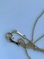 Collier Tiffany & Co Elsa Peretti en jade néphrite vert, cœur ouvert, orné d'un carat et d'un pendentif cœur, 43 cm (17 pouces) – Image 15