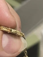 VAN CLEEF Vintage Alhambra 5 Motif Or Jaune Onyx – Image 3