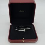Cartier Bracelet à ongles Juste Un Clou en or blanc 18 carats Sz 19 – Image 13