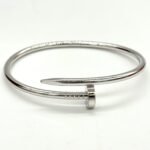 Cartier Bracelet à ongles Juste Un Clou en or blanc 18 carats Sz 19 – Image 11