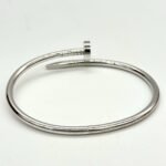 Cartier Bracelet à ongles Juste Un Clou en or blanc 18 carats Sz 19 – Image 9