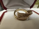 Bague authentique Cartier en or Trinity et diamants, taille 4 1/4, excellent état – Image 14