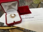 Bague authentique Cartier en or Trinity et diamants, taille 4 1/4, excellent état