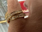 Bague authentique Cartier en or Trinity et diamants, taille 4 1/4, excellent état – Image 7