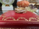 Bague authentique Cartier en or Trinity et diamants, taille 4 1/4, excellent état – Image 6