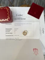Bague authentique Cartier en or Trinity et diamants, taille 4 1/4, excellent état – Image 2