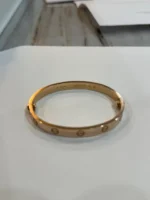 bracelet love cartier en or rose taille 17 – Image 12